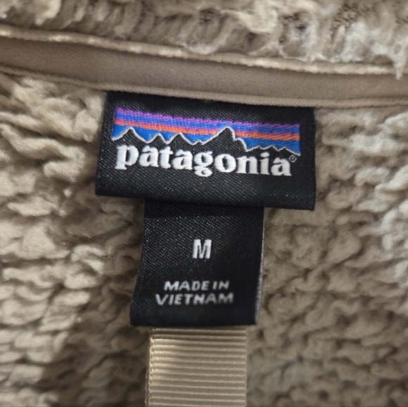 Patagonia Tan Fleece Quarter Zip-Up Jacket - Size Medium - Picture 4 of 4